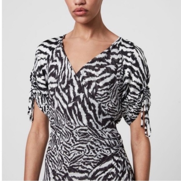 All Saints Animal Print Dress Size 00 - Picture 3 of 7
